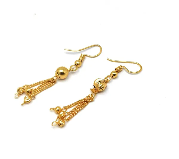 Gold_Pearl_Step_Chain_With_Matching_Earrings_For_Women