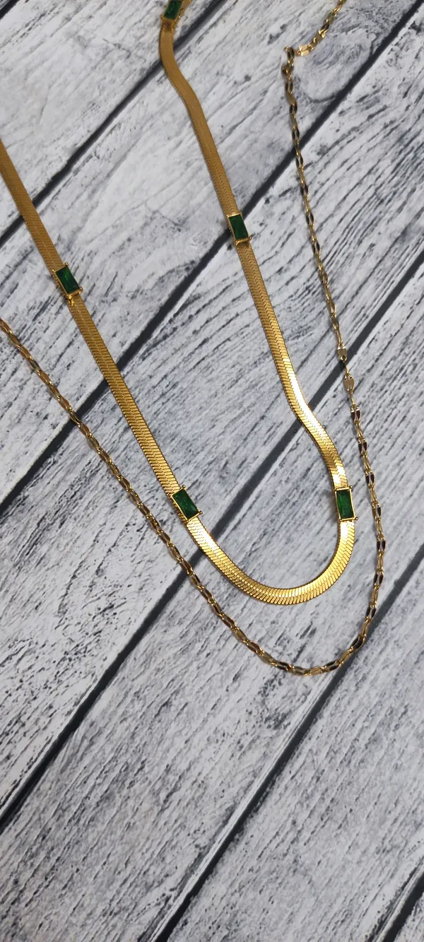 Green_Stones_2-Line_Chain_set_for_women