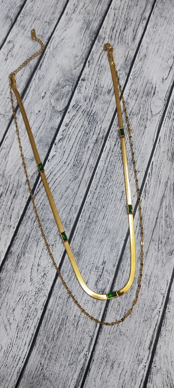 Green_Stones_2-Line_Chain_set_for_women