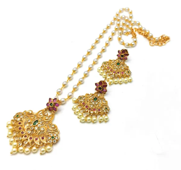 pendent_pearl_antique_jewelry_with_earrings_for_womens