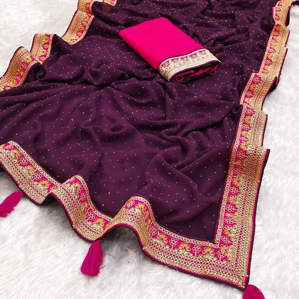 DESIGNER_EMBROIDERY_SAREE_WITH_LACE_AND_UNSTICHED_BLOUSE