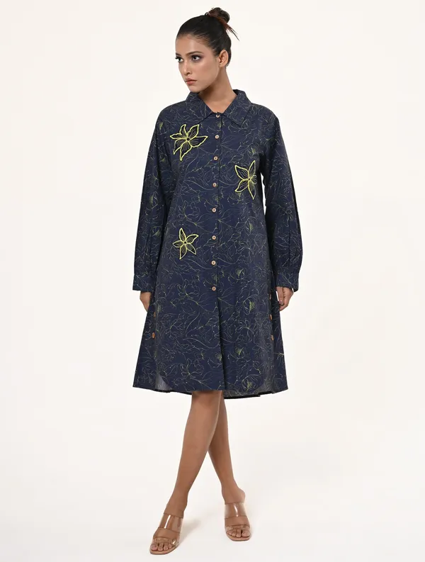 Blue_Cotton_Coller_Neck_Full_Sleeve_Dress_for_Women