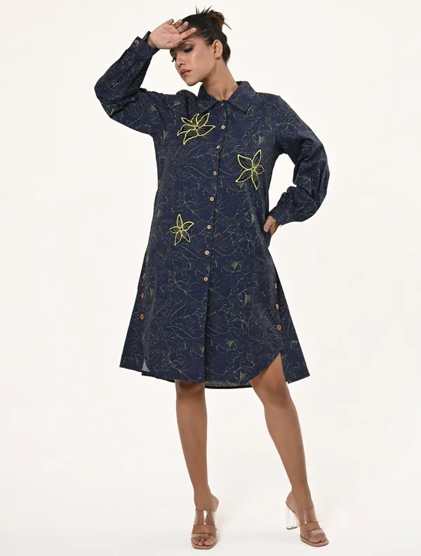 Blue_Cotton_Coller_Neck_Full_Sleeve_Dress_for_Women