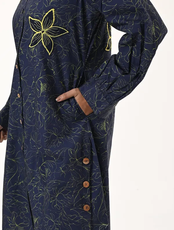 Blue_Cotton_Coller_Neck_Full_Sleeve_Dress_for_Women