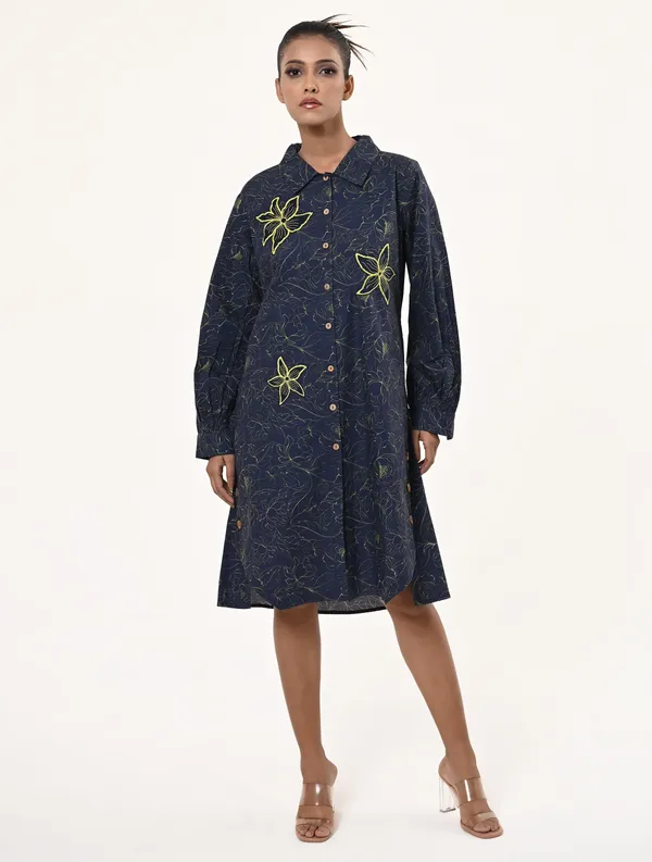 Blue_Cotton_Coller_Neck_Full_Sleeve_Dress_for_Women