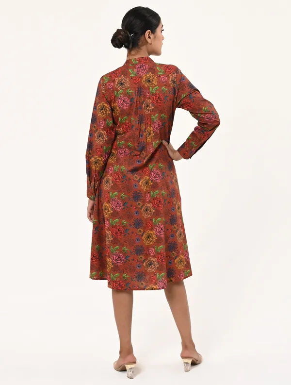Multicolor_Cotton_Coller_Neck_Full_Sleeve_Dress_for_Women