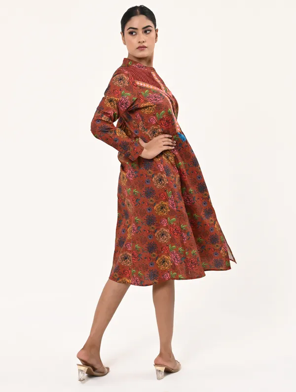 Multicolor_Cotton_Coller_Neck_Full_Sleeve_Dress_for_Women