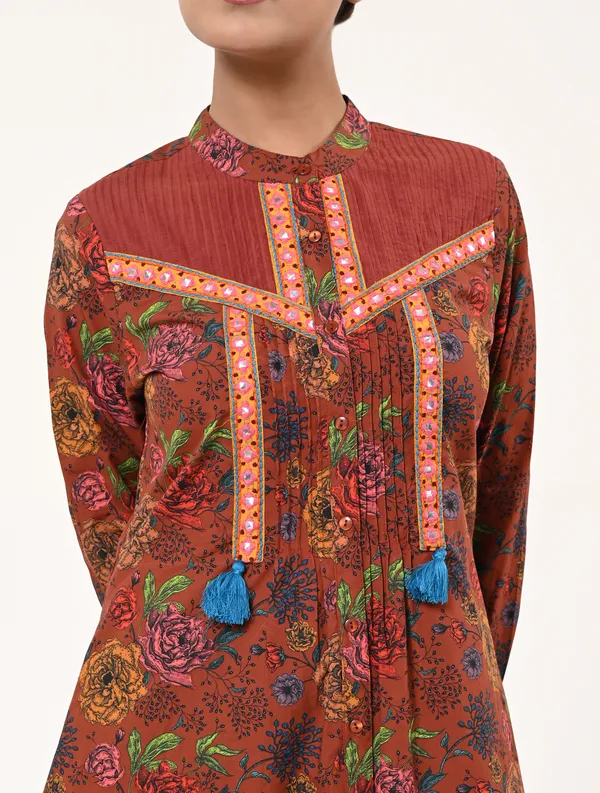 Multicolor_Cotton_Coller_Neck_Full_Sleeve_Dress_for_Women