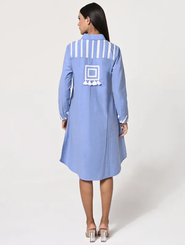 Sky_Blue_Chambray_Collared_Full_Sleeves_Dress_For_Women