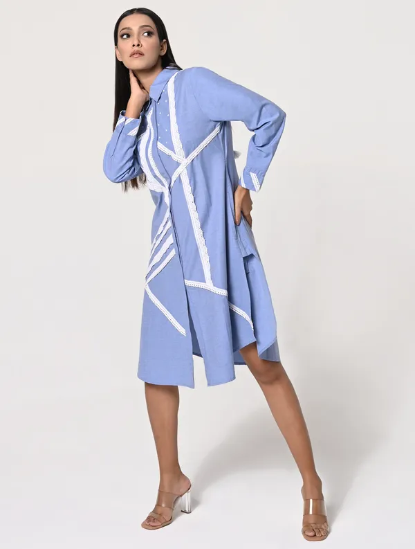 Sky_Blue_Chambray_Collared_Full_Sleeves_Dress_For_Women