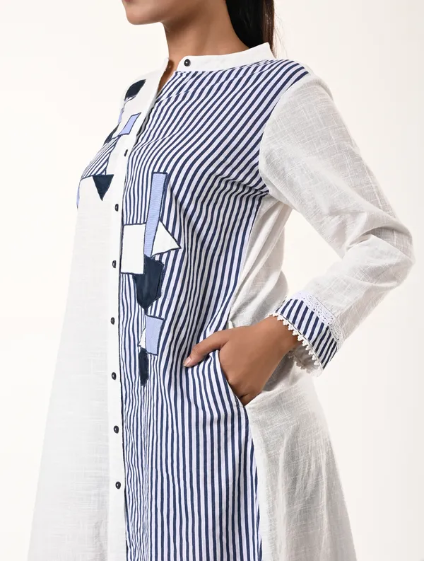 White_Cotton_Coller_Neck_Full_Sleeve_Dress_for_Women