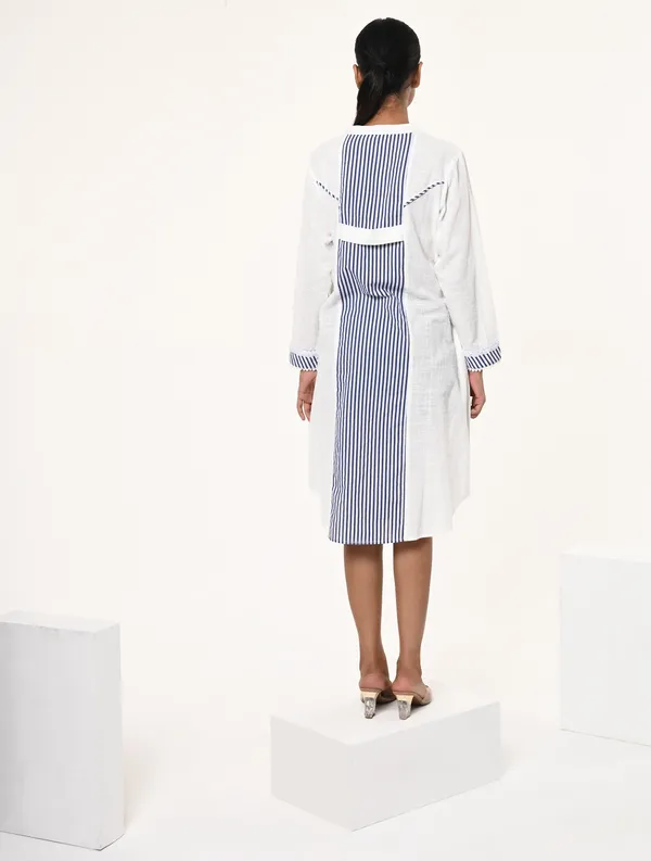 White_Cotton_Coller_Neck_Full_Sleeve_Dress_for_Women