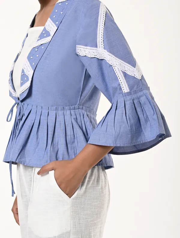 Blue_Chambray_Fabric_Three_Fourth_Sleeves_Shrug_For_Women