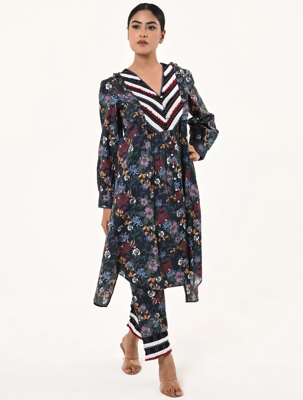 Multicolor_Cotton_V_Neck_Full_Sleeve_Dress_for_Women