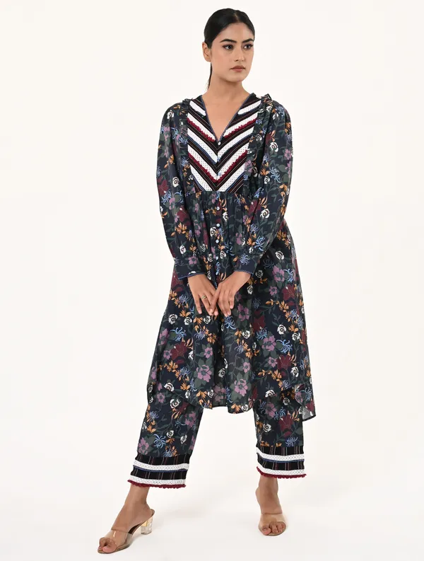 Multicolor_Cotton_V_Neck_Full_Sleeve_Dress_for_Women