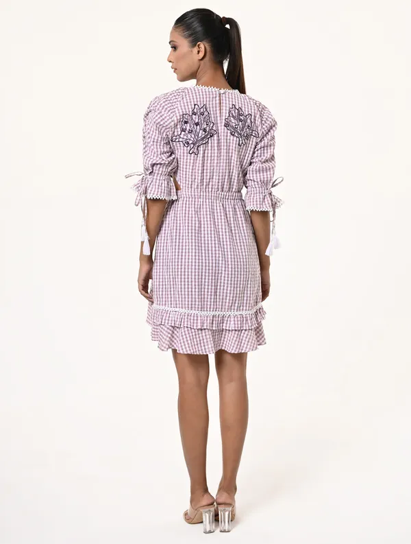 Purple_Cotton_V_Neck_Half_Sleeve_Dress_for_Women