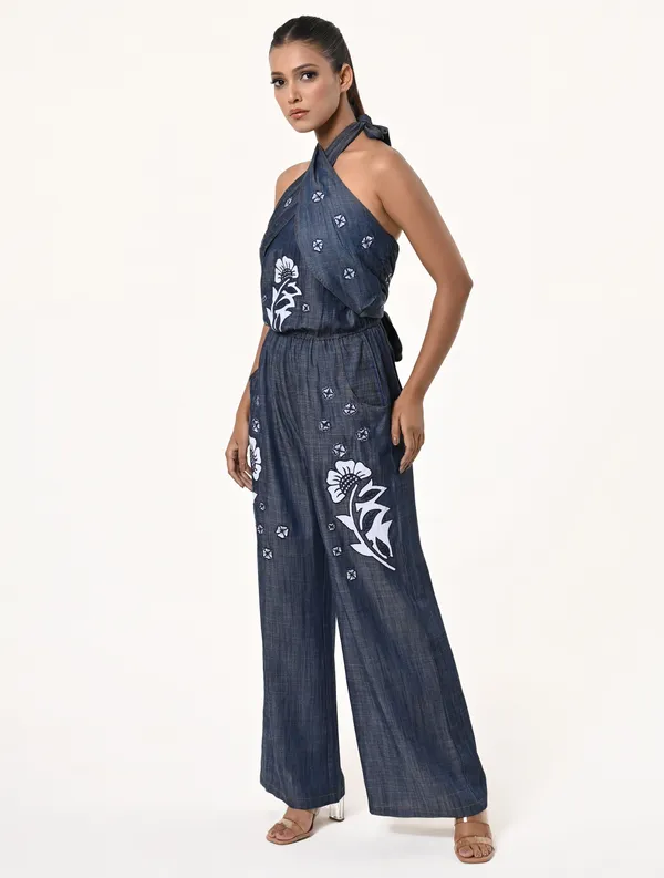 Blue_Tencel_Denim_Halter_Neck_Sleeveless_Jumpsuit_for_Women