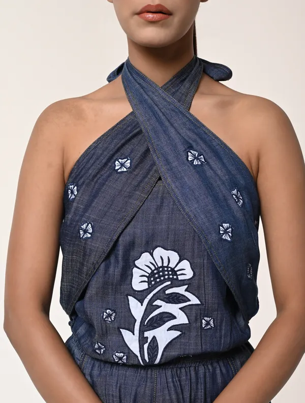 Blue_Tencel_Denim_Halter_Neck_Sleeveless_Jumpsuit_for_Women