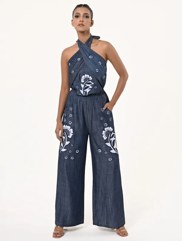 Blue_Tencel_Denim_Halter_Neck_Sleeveless_Jumpsuit_for_Women