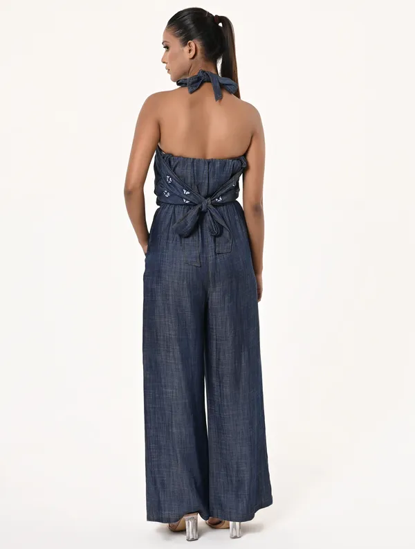 Blue_Tencel_Denim_Halter_Neck_Sleeveless_Jumpsuit_for_Women