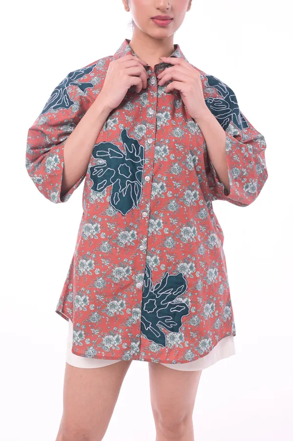 Multicolor_Poplin_Cotton_Coller_Neck_Half_Sleeve_Shirt_for_Women