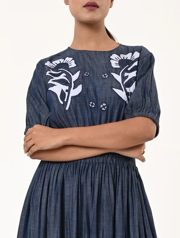 Blue_Tencel_Denim_Short_Puffy_Dress_for_Women