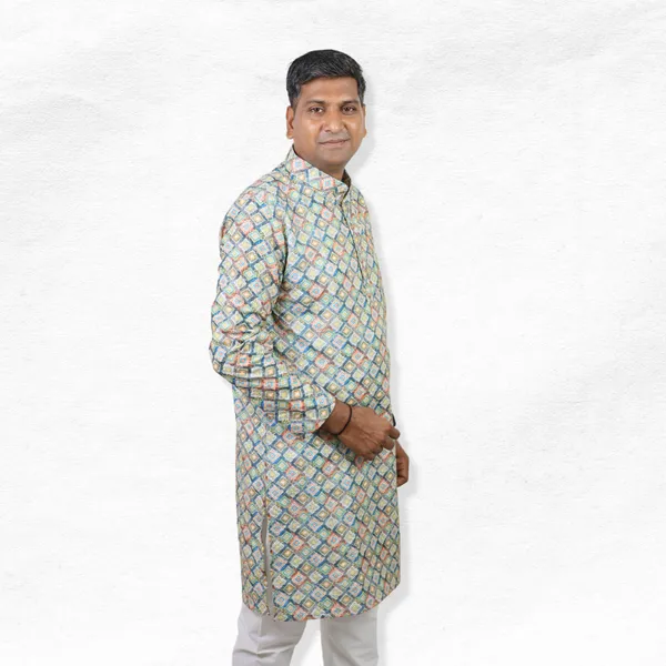 Multicolour_Fancy_Men's_Digital_Print_Kurtas