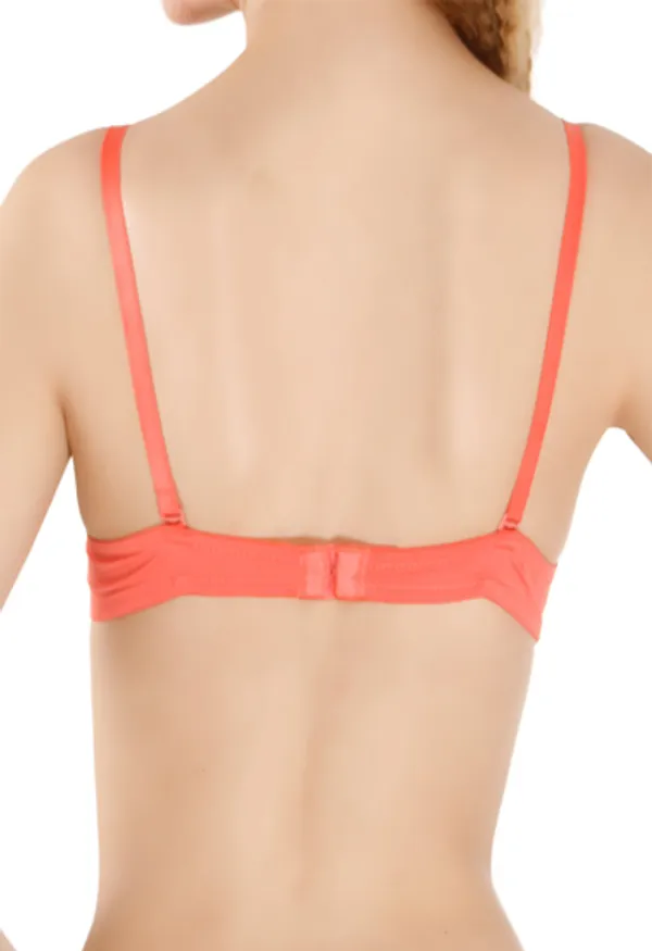 Coral_Red_Comfortable_Padded_Non_Wired_Smooth_T-Shirt_Bra_For_Women