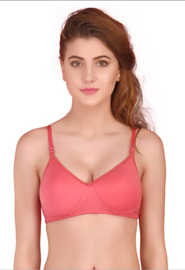 Multicolor_Seamless_Padded_T_Shirt_Bra_For_Women_(Pack_Of_3)