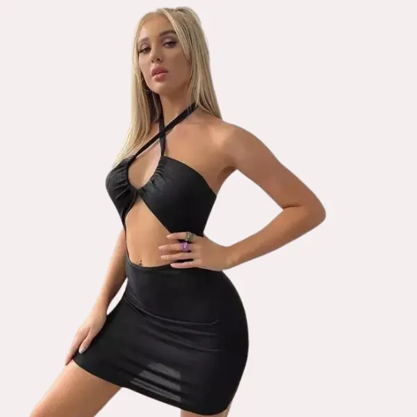 Dark_Black_Elegant_Intimate_Babydoll_Dress_For_Women