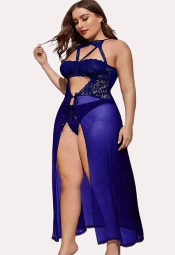 Blue_Azure_Bloom_Babydoll_Set_For_Women