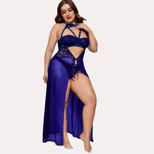 Blue_Azure_Bloom_Babydoll_Set_For_Women