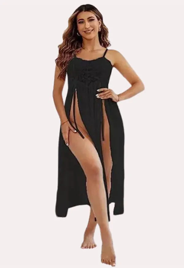 Dark_Black_Romantic_Babydoll_Nightwear_For_Women
