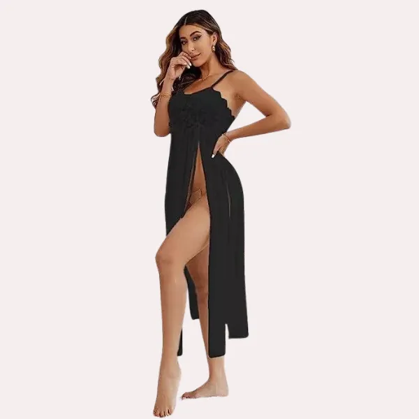 Dark_Black_Romantic_Babydoll_Nightwear_For_Women