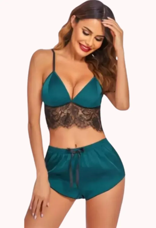Red_Wine_Soft_Satin_Sleep_Sets_With_Lace_Accents_For_Women