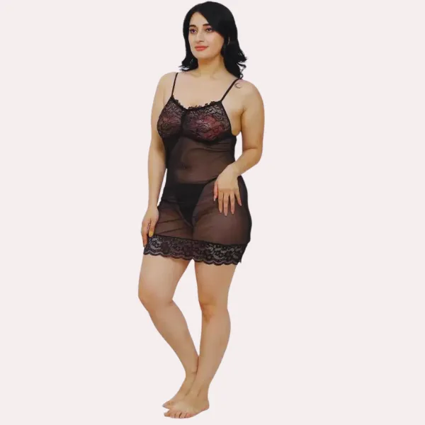 Dark_Black_Sheer_Babydoll_Slip_Dress_For_Women