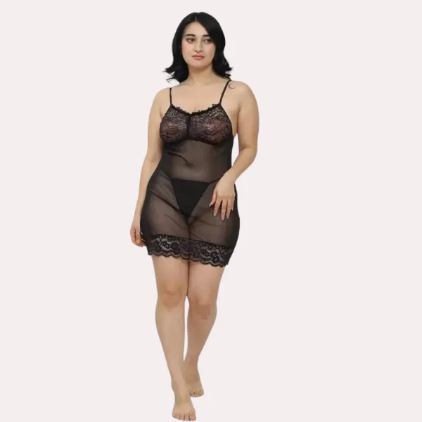 Dark_Black_Sheer_Babydoll_Slip_Dress_For_Women