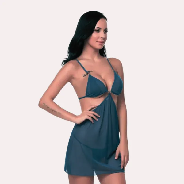 Multicolor_Sheer_Babydoll_Nightdress_For_Women