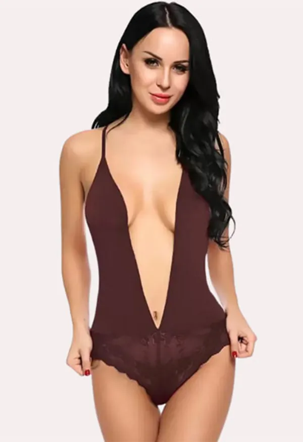 Brown_Chic_And_Comfy_Sheer_Nightwear_Bodysuit_For_Women