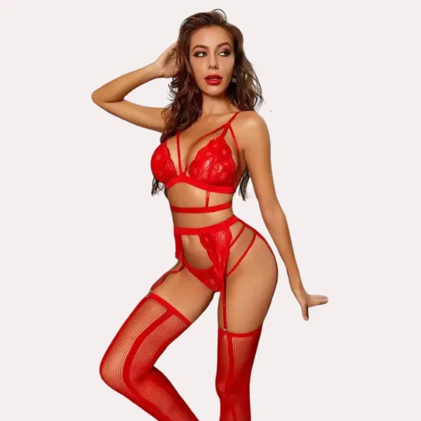 Blush_Red_Floral_Lace_3-Piece_Lingerie_Set_For_Women