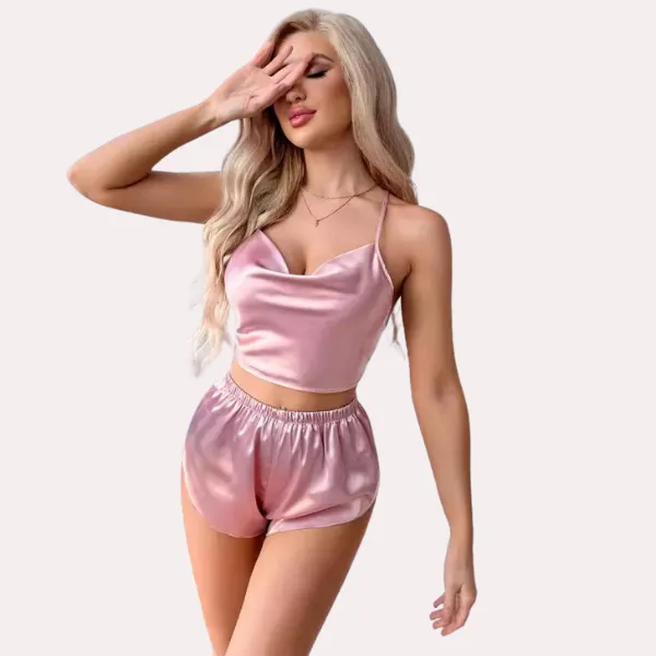 Pink_Peach_Luxury_Silk_Camisole_&_Shorts_Set_For_Women