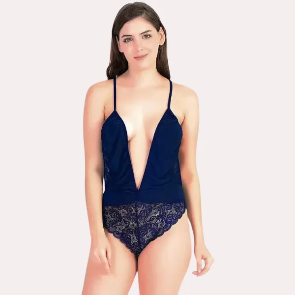 Multicolor_Opaque_Bodysuit_For_Women