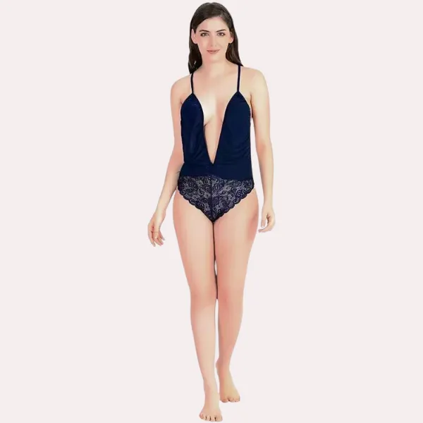Multicolor_Opaque_Bodysuit_For_Women