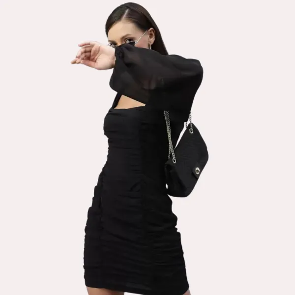 Dark_Black_Stylish_One-Piece_Outfit_For_Women