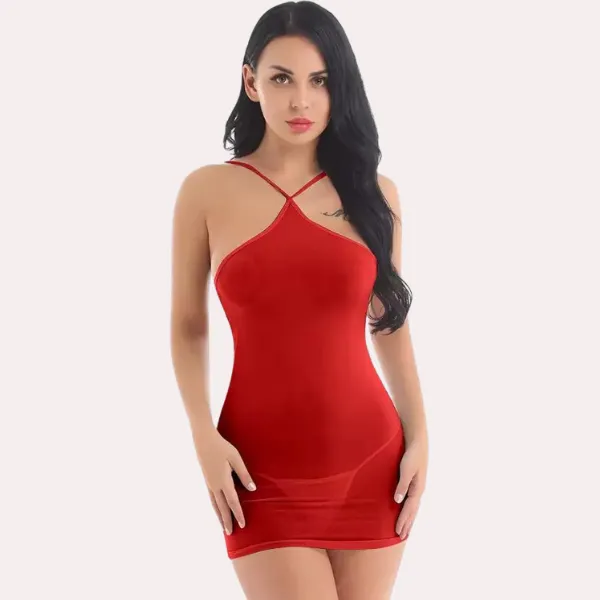 Coral_Red_Sheer_Honeymoon_Lingerie_For_Women