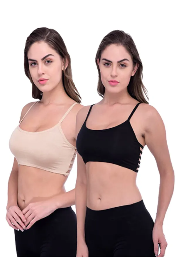 Beige_&_Black_Sexy_Back_Stripe_Bralette_Bra_For_Women_(Pack_Of_2)