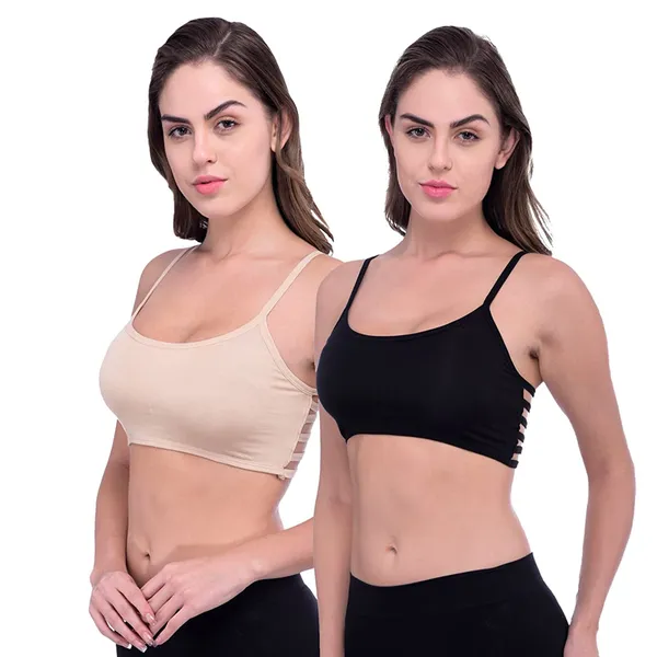 Beige_&_Black_Sexy_Back_Stripe_Bralette_Bra_For_Women_(Pack_Of_2)