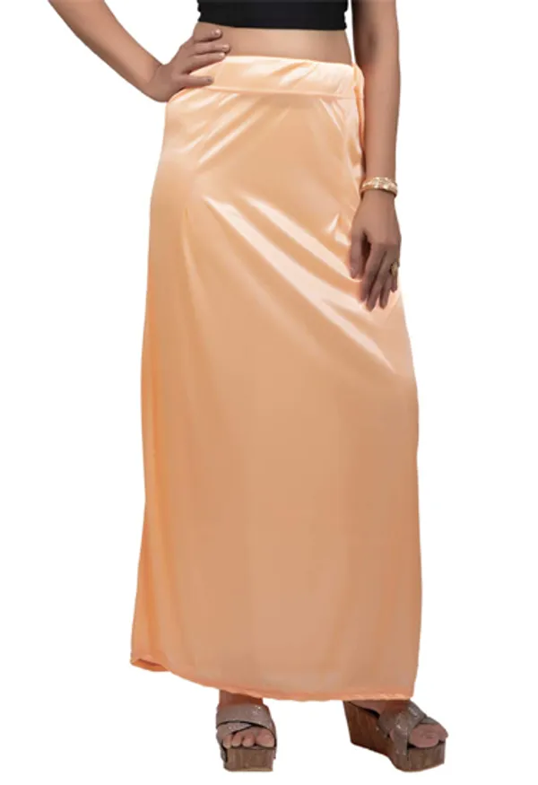 Light_Peach_Glossy_Silk_Indian_Petticoats_For_Women