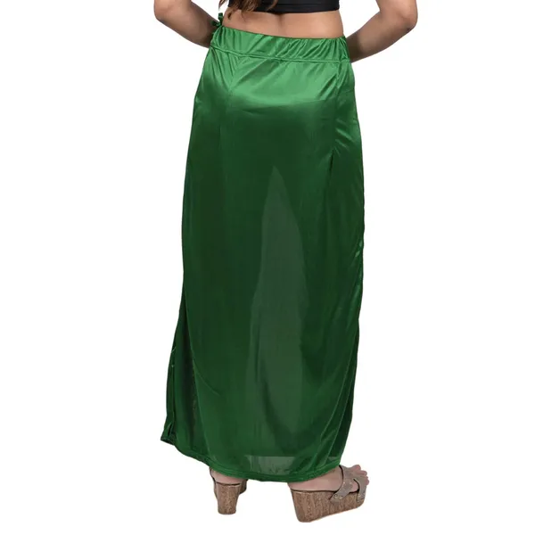 Green_Indian_Saree_Shining_Solid_Silk_Slips_For_Women