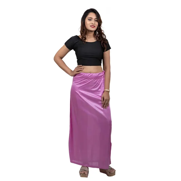 Light_Purple_Glossy_Silk_Underskirt_Slip_For_Women